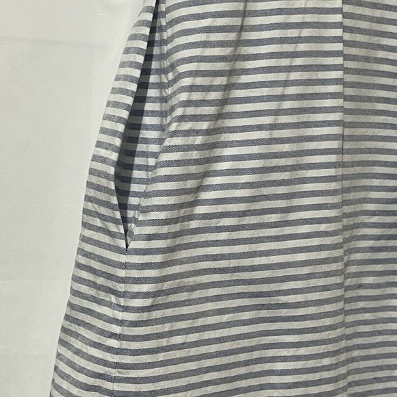 Tommy Hilfiger Women’s Size 6 Blue Striped Lace Sleeveless Lined Pleated Dress - Picture 4 of 10